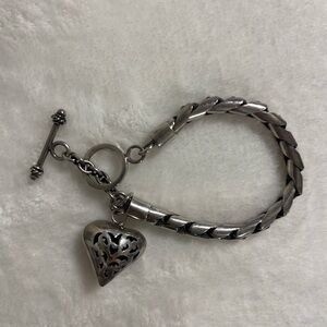Silver Heart Charm Bracelet